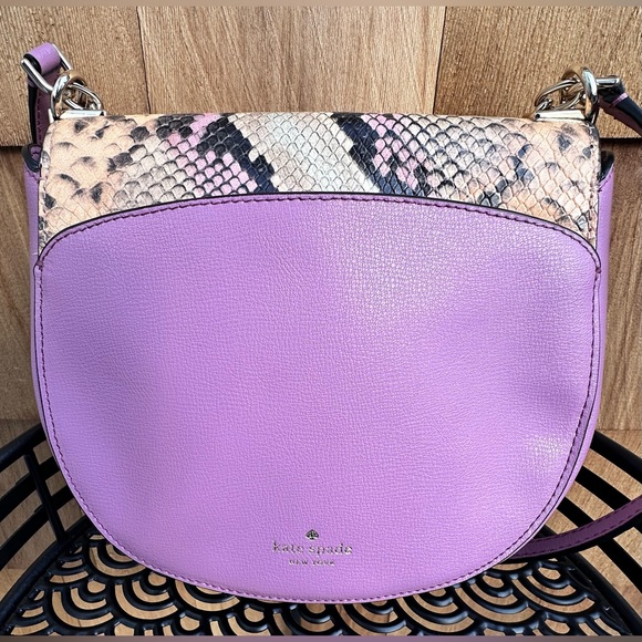 NWT! Kate ♠️ RARE!! SALE!!!!! Robyn Exotic Crossbody Saddle Bag - Picture 3 of 11